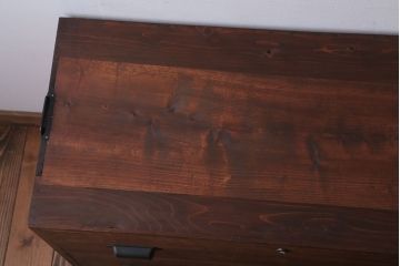 アンティーク家具　和製アンティーク　鉄脚付き!シンプルな桐箪笥ローボード(2)