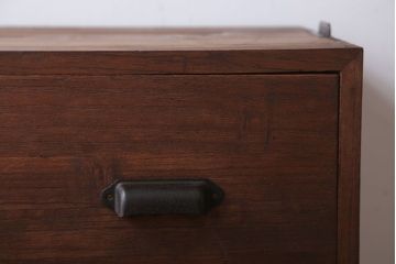 アンティーク家具　和製アンティーク　鉄脚付き!シンプルな桐箪笥ローボード(2)