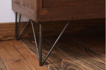 アンティーク家具　和製アンティーク　鉄脚付き!シンプルな桐箪笥ローボード(2)