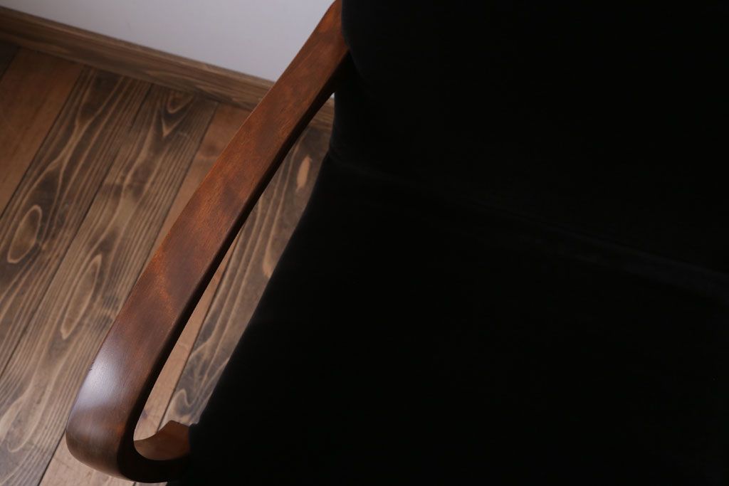 アンティーク家具　アンティーク　シンプルな1人掛けアームソファ(2)