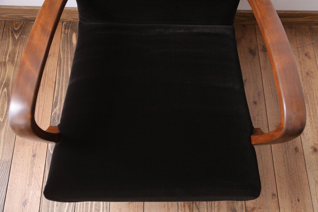 アンティーク家具　アンティーク　シンプルな1人掛けアームソファ(2)