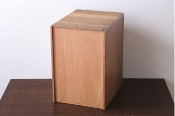 レトロ家具　昭和レトロ　古いナラ材のアンティーク小引き出し