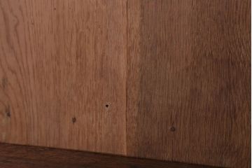 レトロ家具　昭和レトロ　古いナラ材のアンティーク小引き出し