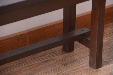 アンティーク家具　和製アンティーク　古い木のシンプルなベンチ