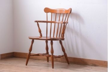 中古　柏木工　ナラ材のダイニングチェア(1)