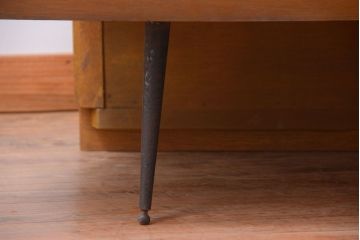 アンティーク家具　和製アンティーク　特大サイズ!モールガラス入りの珍しい曲げガラスショーケース