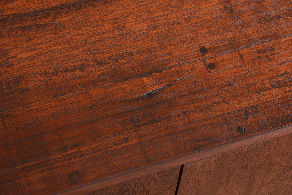 アンティーク家具　和製アンティーク　特大!古い木の重厚なマス目棚(収納棚、飾り棚)