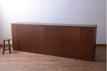 アンティーク家具　和製アンティーク　特大!古い木の重厚なマス目棚(収納棚、飾り棚)