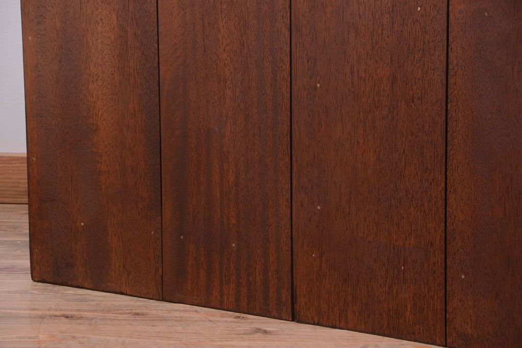 アンティーク家具　和製アンティーク　特大!古い木の重厚なマス目棚(収納棚、飾り棚)