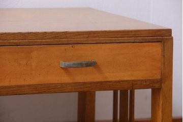 レトロ家具　和製アンティーク　引き出し2杯付きのレトロな文机