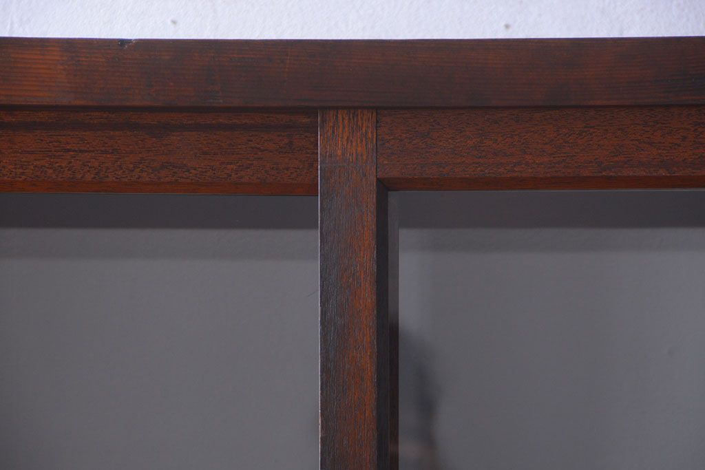 アンティーク家具　アンティーク　二段重ねの大きな両面戸棚