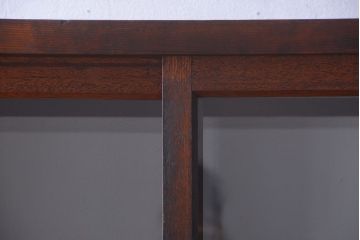 アンティーク家具　アンティーク　二段重ねの大きな両面戸棚