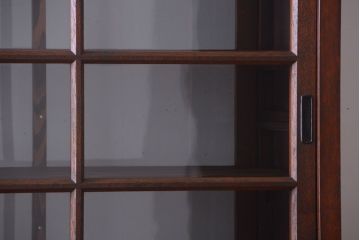 アンティーク家具　アンティーク　二段重ねの大きな両面戸棚