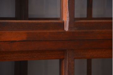 アンティーク家具　アンティーク　二段重ねの大きな両面戸棚