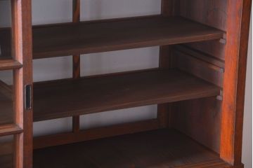 アンティーク家具　アンティーク　二段重ねの大きな両面戸棚