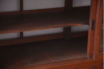 アンティーク家具　アンティーク　二段重ねの大きな両面戸棚