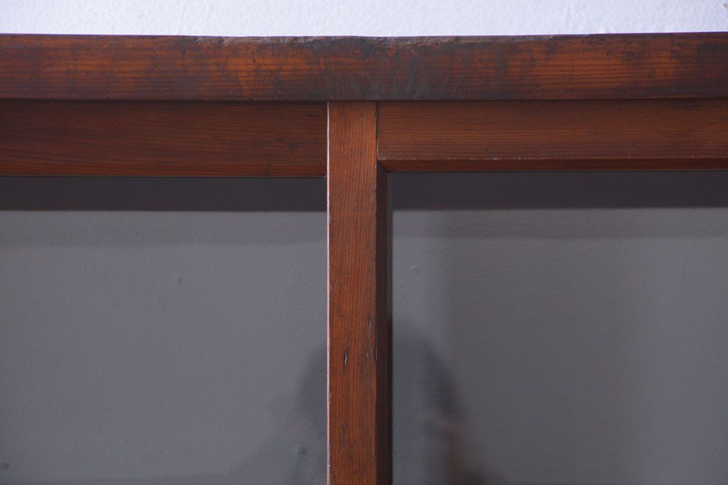 アンティーク家具　アンティーク　二段重ねの大きな両面戸棚