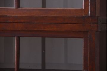 アンティーク家具　アンティーク　二段重ねの大きな両面戸棚