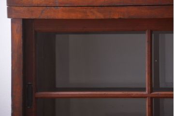 アンティーク家具　アンティーク　二段重ねの大きな両面戸棚