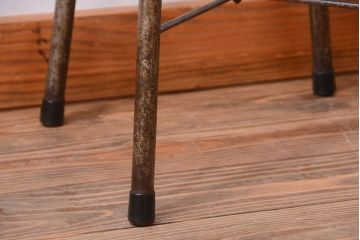 アンティーク家具　和製アンティーク　古い鉄脚のスツール(2)