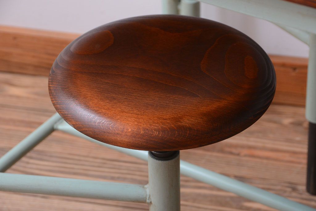 ラフジュ工房オリジナル 4脚格納スツールの作業台(テーブル・机)(2)