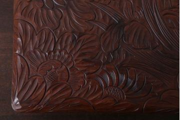 アンティーク雑貨　和製アンティーク　日光彫の古い花台