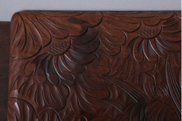 アンティーク雑貨　和製アンティーク　日光彫の古い花台