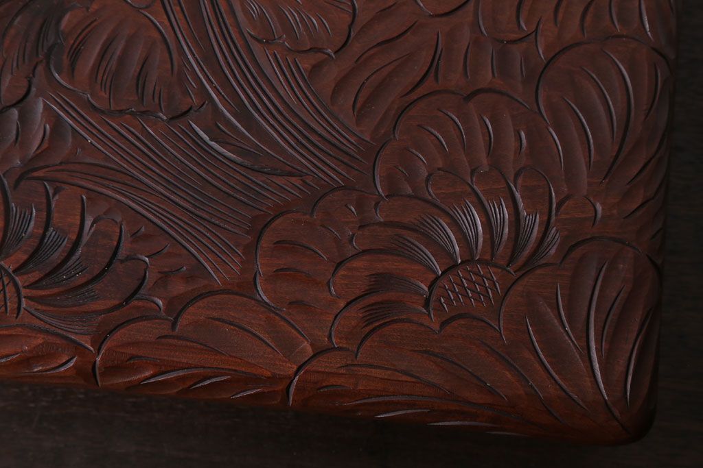 アンティーク雑貨　和製アンティーク　日光彫の古い花台