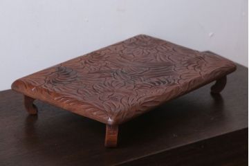 アンティーク雑貨　和製アンティーク　日光彫の古い花台