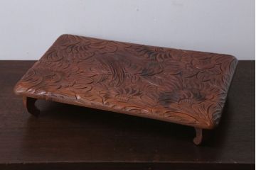 アンティーク雑貨　和製アンティーク　日光彫の古い花台