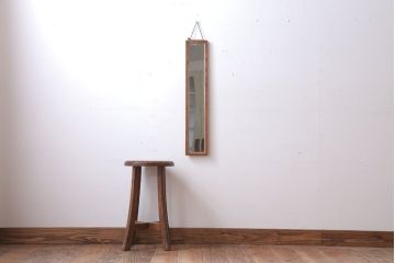 アンティーク雑貨　アンティーク　幅の狭い縦型のミラー