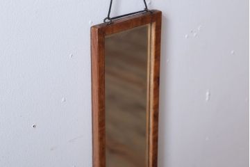 アンティーク雑貨　アンティーク　幅の狭い縦型のミラー