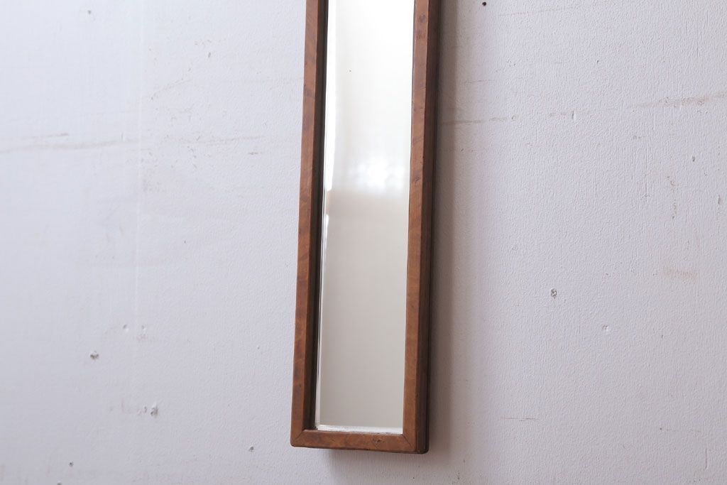 アンティーク雑貨　アンティーク　幅の狭い縦型のミラー