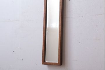 アンティーク雑貨　アンティーク　幅の狭い縦型のミラー