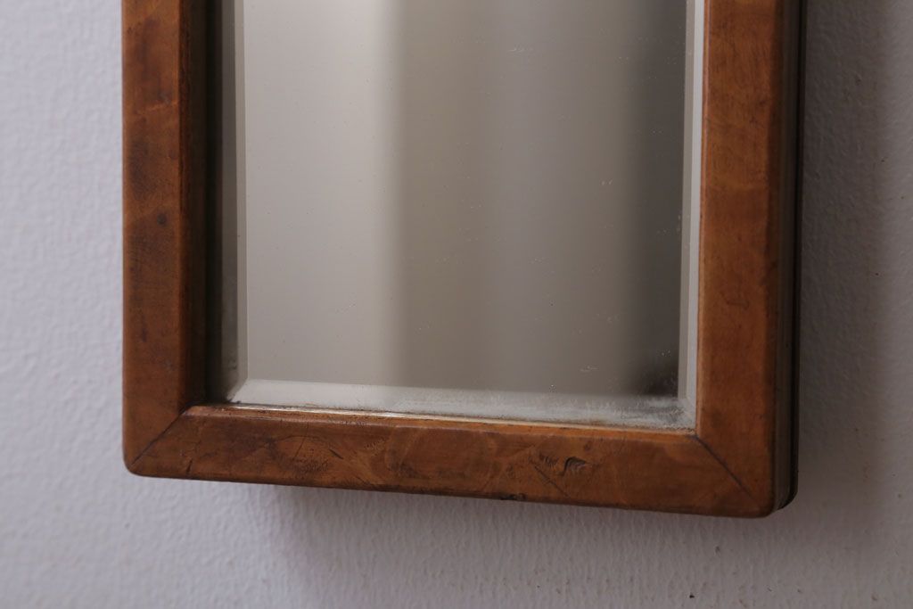 アンティーク雑貨　アンティーク　幅の狭い縦型のミラー