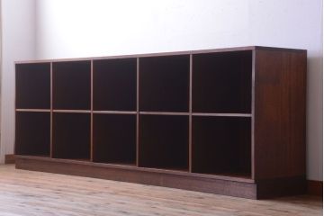 アンティーク家具　和製アンティーク　特大サイズ!古い木の重厚なマス目棚(収納棚、飾り棚)