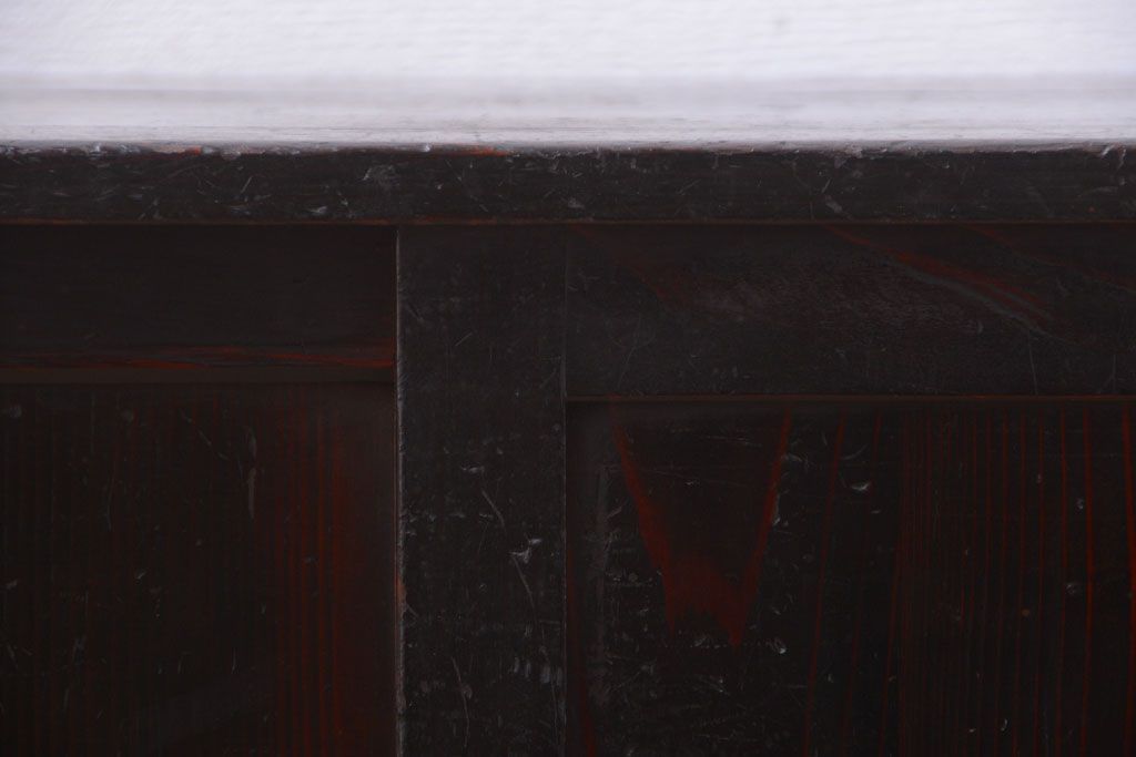 アンティーク家具　古民具・骨董　明治期　古い木のシンプルなアンティーク戸棚