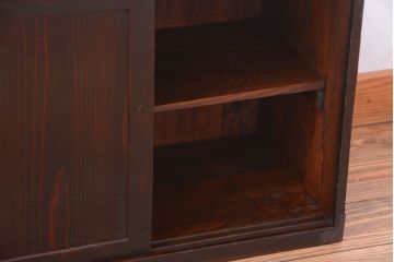 アンティーク家具　古民具・骨董　明治期　古い木のシンプルなアンティーク戸棚