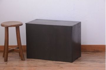 アンティーク家具　古民具・骨董　明治期　古い木のシンプルなアンティーク戸棚