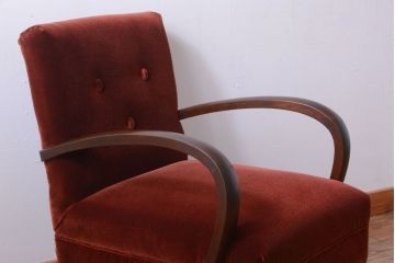レトロ家具　和製アンティーク　レトロな1人掛けアームソファ(1)