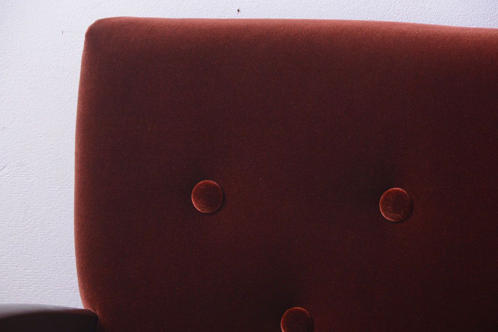 レトロ家具　和製アンティーク　レトロな1人掛けアームソファ(1)