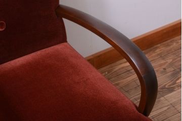 レトロ家具　和製アンティーク　レトロな1人掛けアームソファ(1)