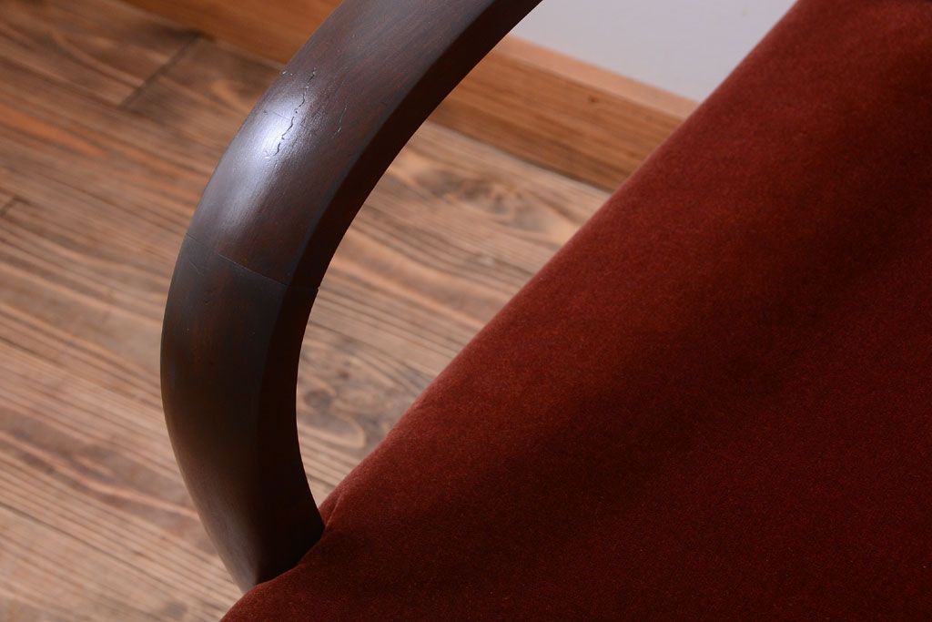 レトロ家具　和製アンティーク　レトロな1人掛けアームソファ(1)