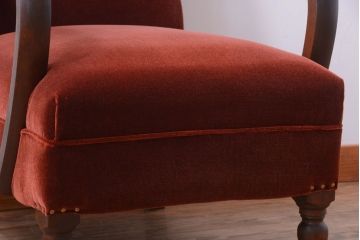 レトロ家具　和製アンティーク　レトロな1人掛けアームソファ(1)