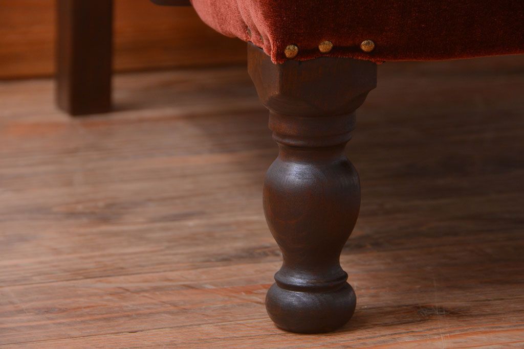 レトロ家具　和製アンティーク　レトロな1人掛けアームソファ(1)