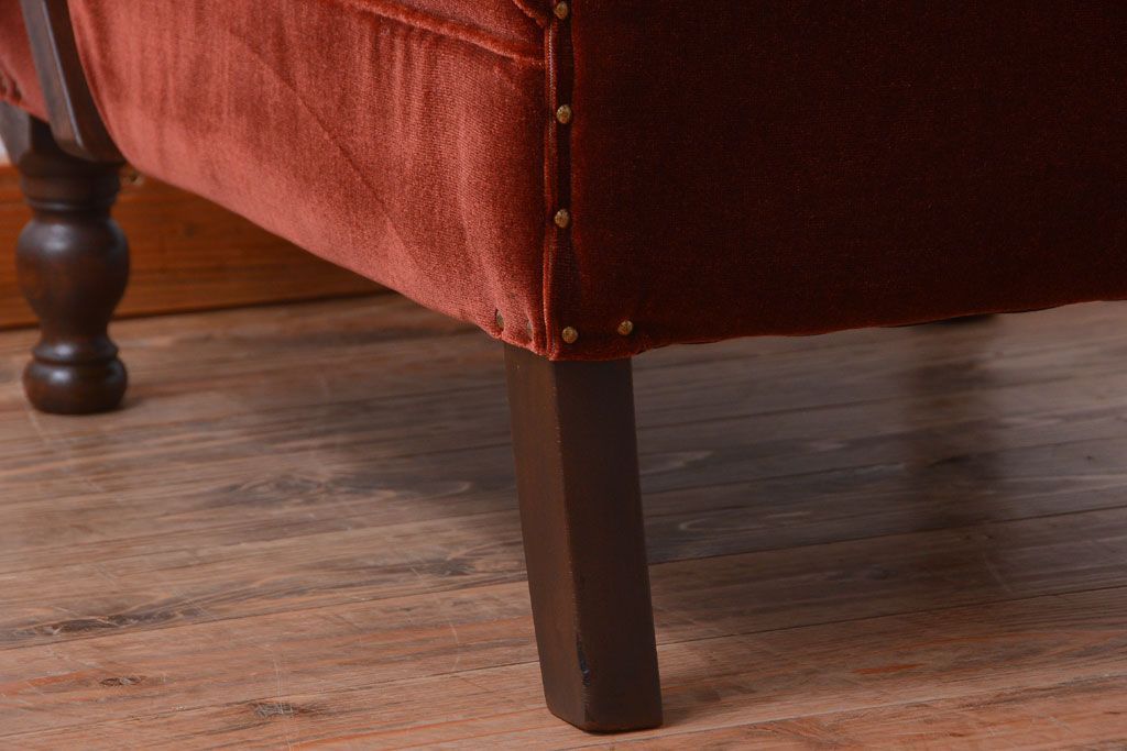 レトロ家具　和製アンティーク　レトロな1人掛けアームソファ(1)