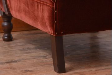 レトロ家具　和製アンティーク　レトロな1人掛けアームソファ(1)