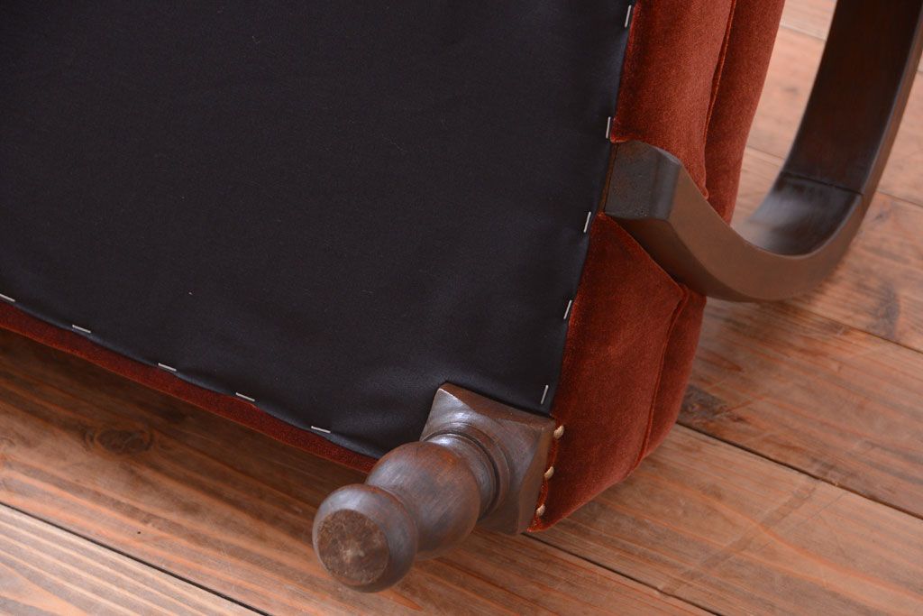 レトロ家具　和製アンティーク　レトロな1人掛けアームソファ(1)