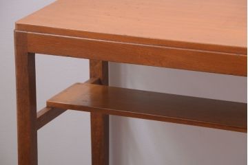 レトロ家具　昭和レトロ　古い木製のシンプルなアンティークサイドテーブル