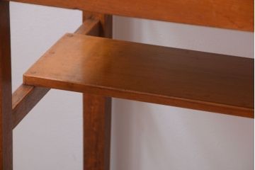 レトロ家具　昭和レトロ　古い木製のシンプルなアンティークサイドテーブル